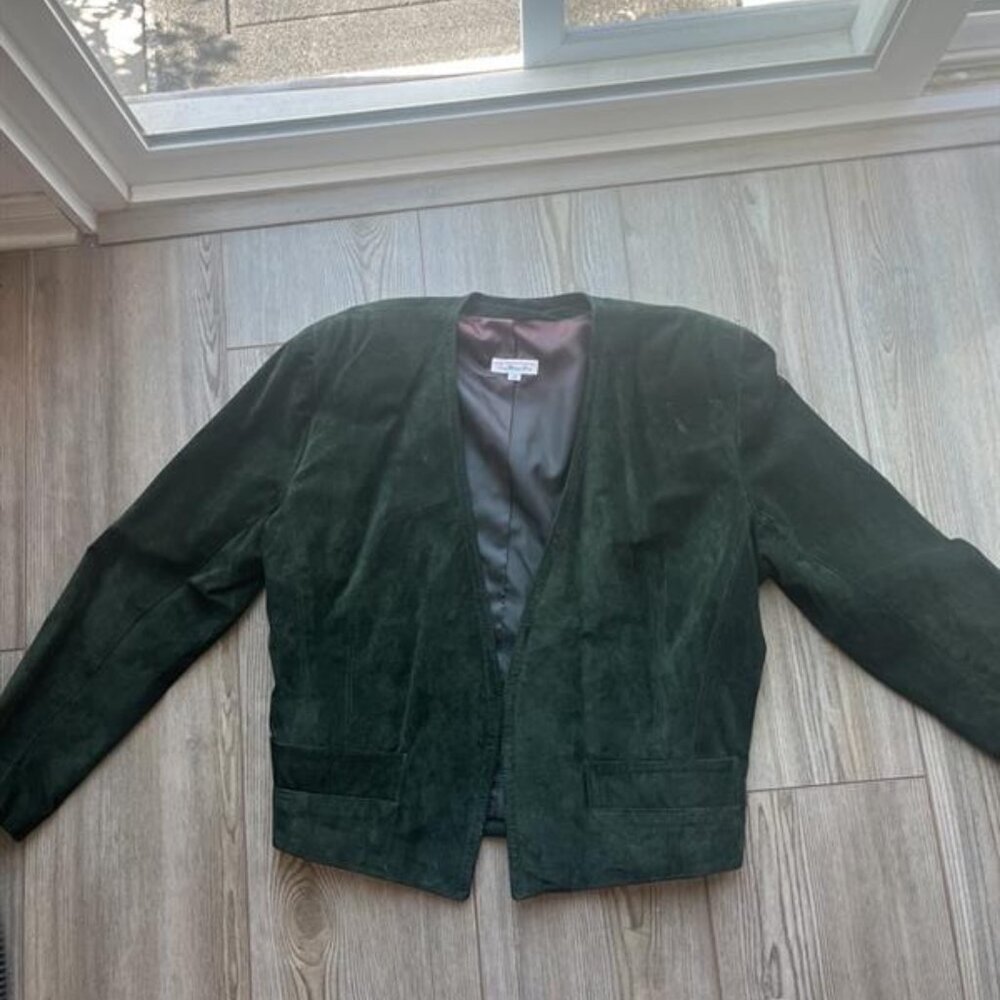 Vintage Suede Green Jacket